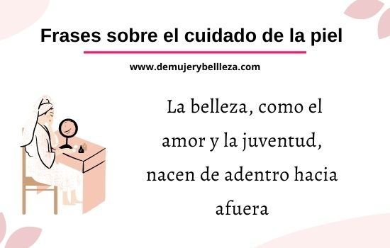 Frase sobre el cuidado de la piel