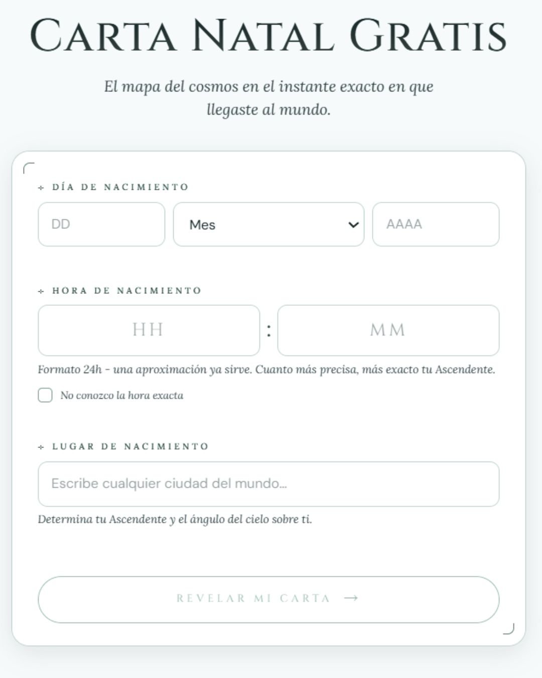 calcular tu carta natal gratis